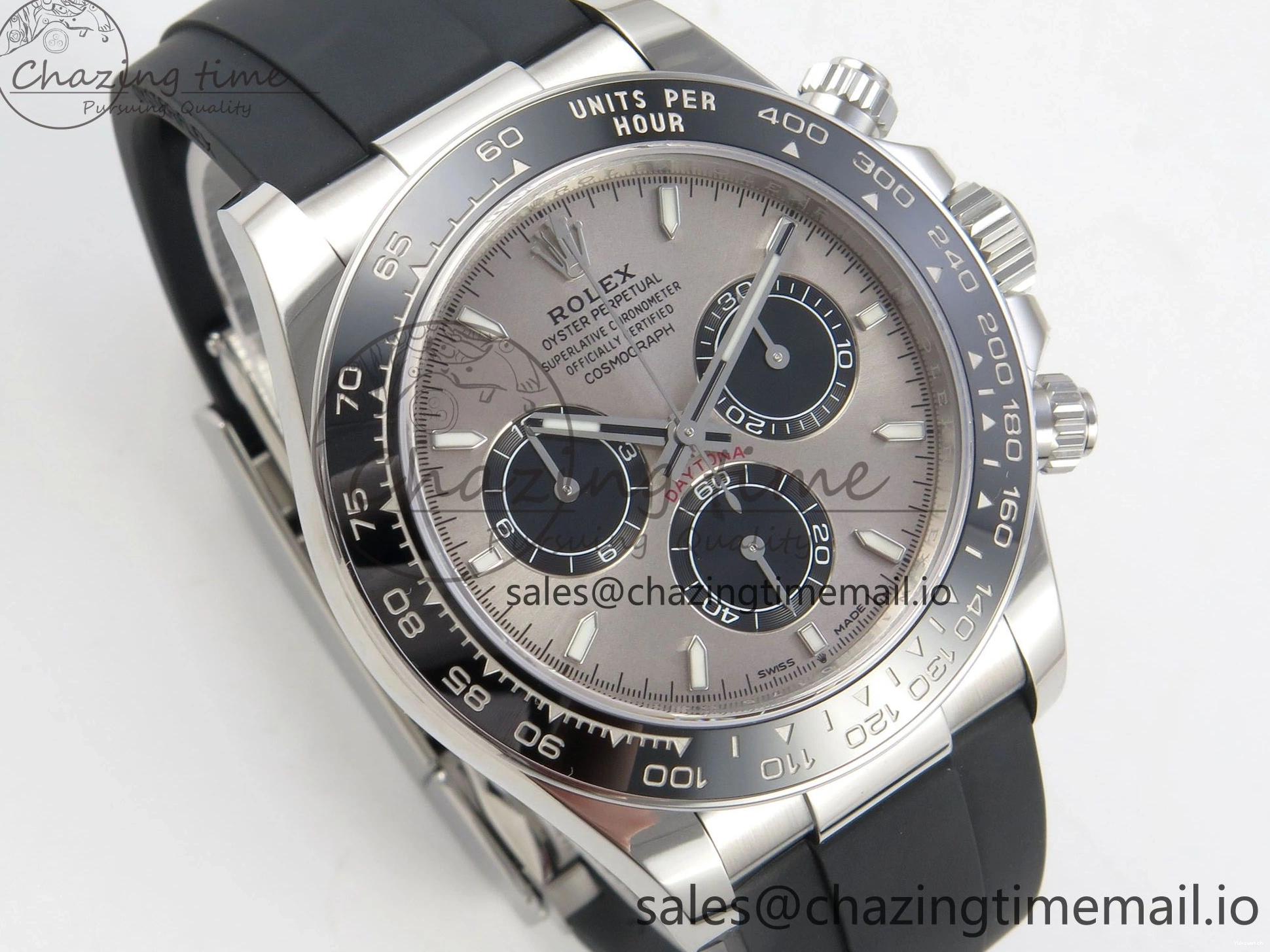 VS4131 Oysterflex Strap Gray VSF Best Black on Edition Daytona Dial V2 (Weighted) 1:1 126519 0225